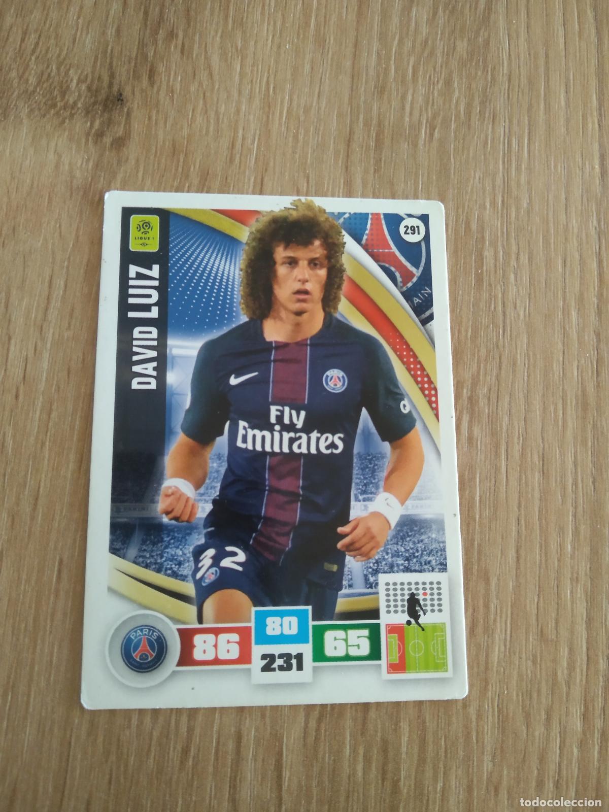 Fu&szlig;ball-Sticker: 291 DAVID LUIZ PSG CROMO FUTBOL PANINI LIGA FRANCIA 2016-2017 FOOT LIGUE 1 ADRENALYN 16-17