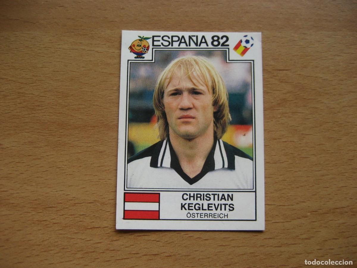 Fu&szlig;ball-Sticker: ESPA&Ntilde;A 82 - N&ordm; 144 KEGLEVITS - AUSTRIA - PANINI