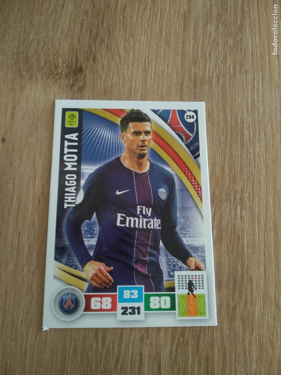 Fu&szlig;ball-Sticker: 294 THIAGO MOTTA PSG CROMO FUTBOL PANINI LIGA FRANCIA 2016-2017 FOOT LIGUE 1 ADRENALYN 16-17