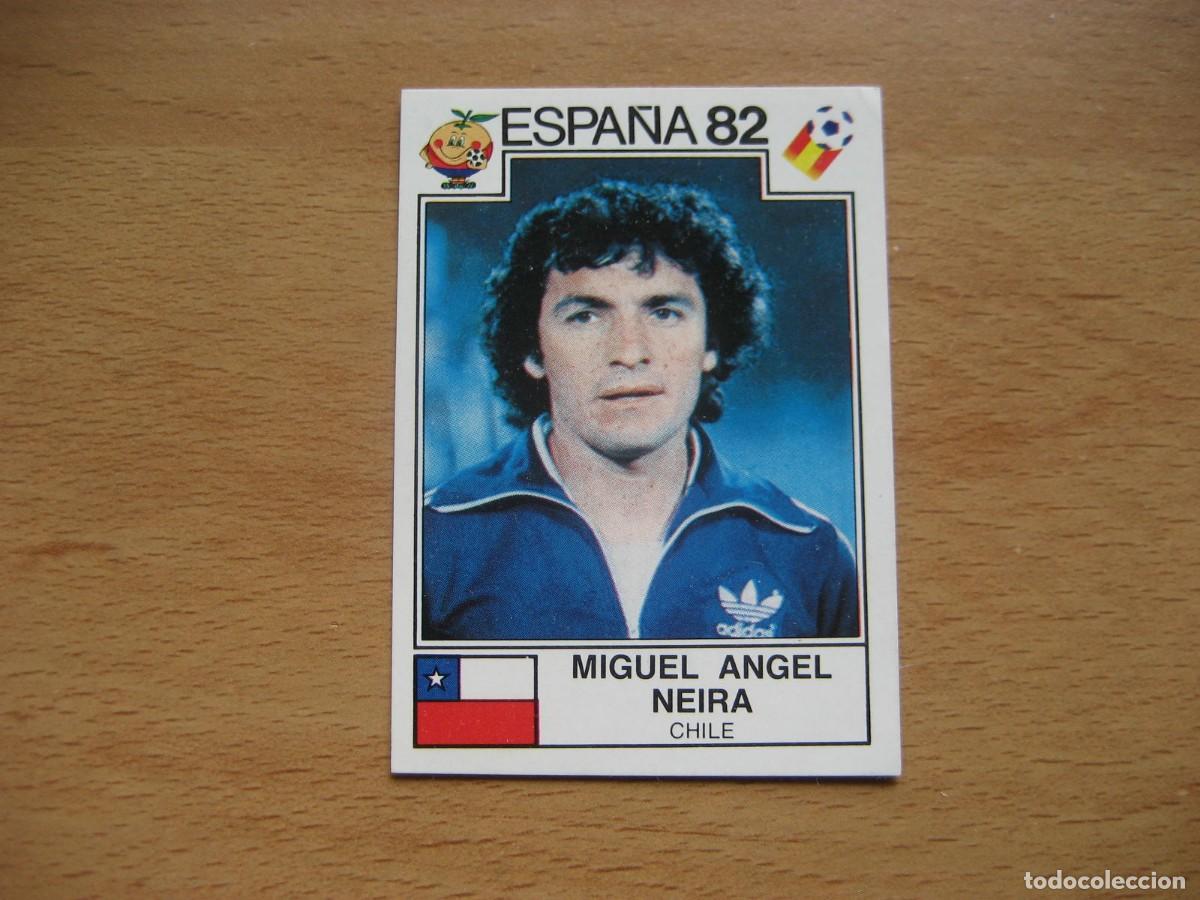 Fu&szlig;ball-Sticker: ESPA&Ntilde;A 82 - N&ordm; 158 MIGUEL ANGEL NEIRA - CHILE - PANINI