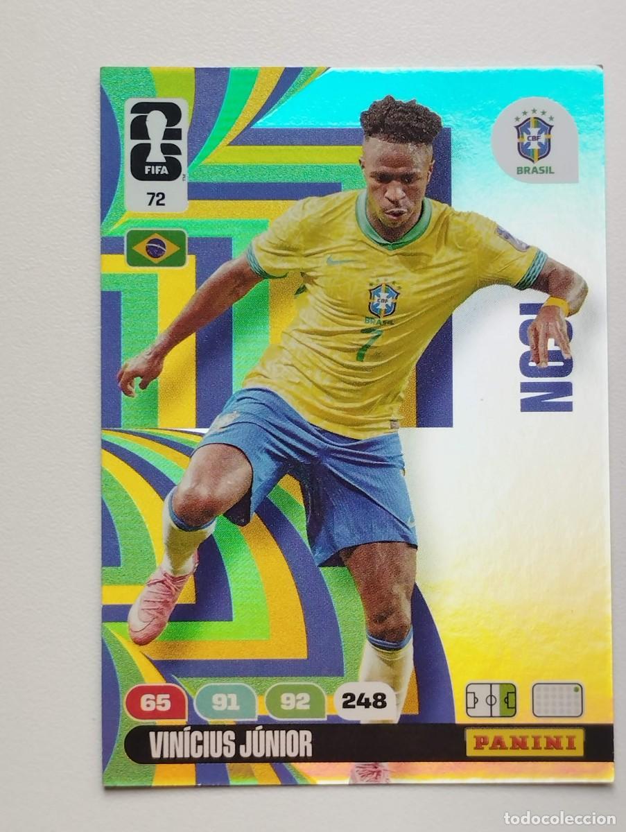 Cromos de F&uacute;tbol: CROMO CARD ADRENALYN MUNDIAL WORLD CUP 2026 ICON 72 VINICIUS JUNIORS BRASIL