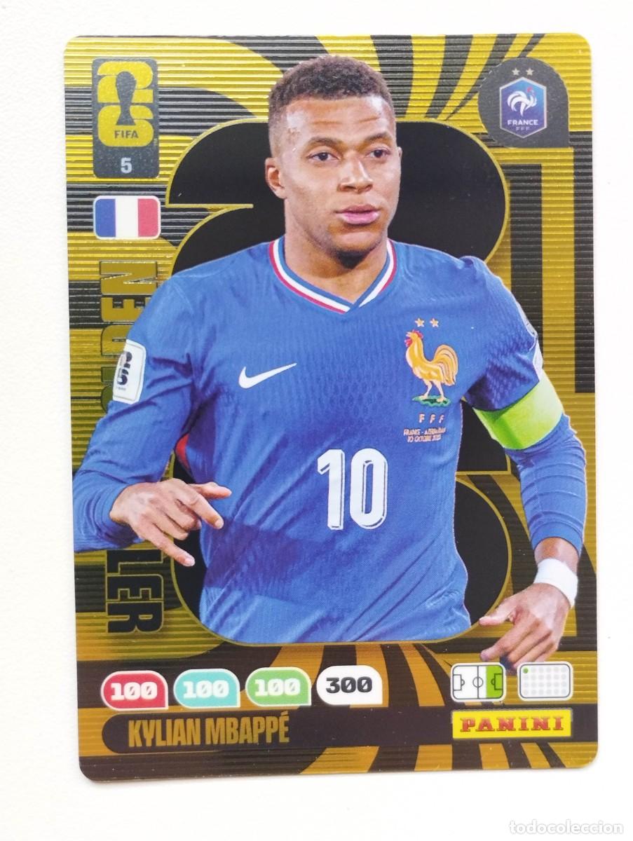 Cromos de F&uacute;tbol: CROMO CARD ADRENALYN MUNDIAL WORLD CUP 2026 GOLDEN BALLER BALON DE ORO 5 KYLIAN MBAPPE FRANCIA
