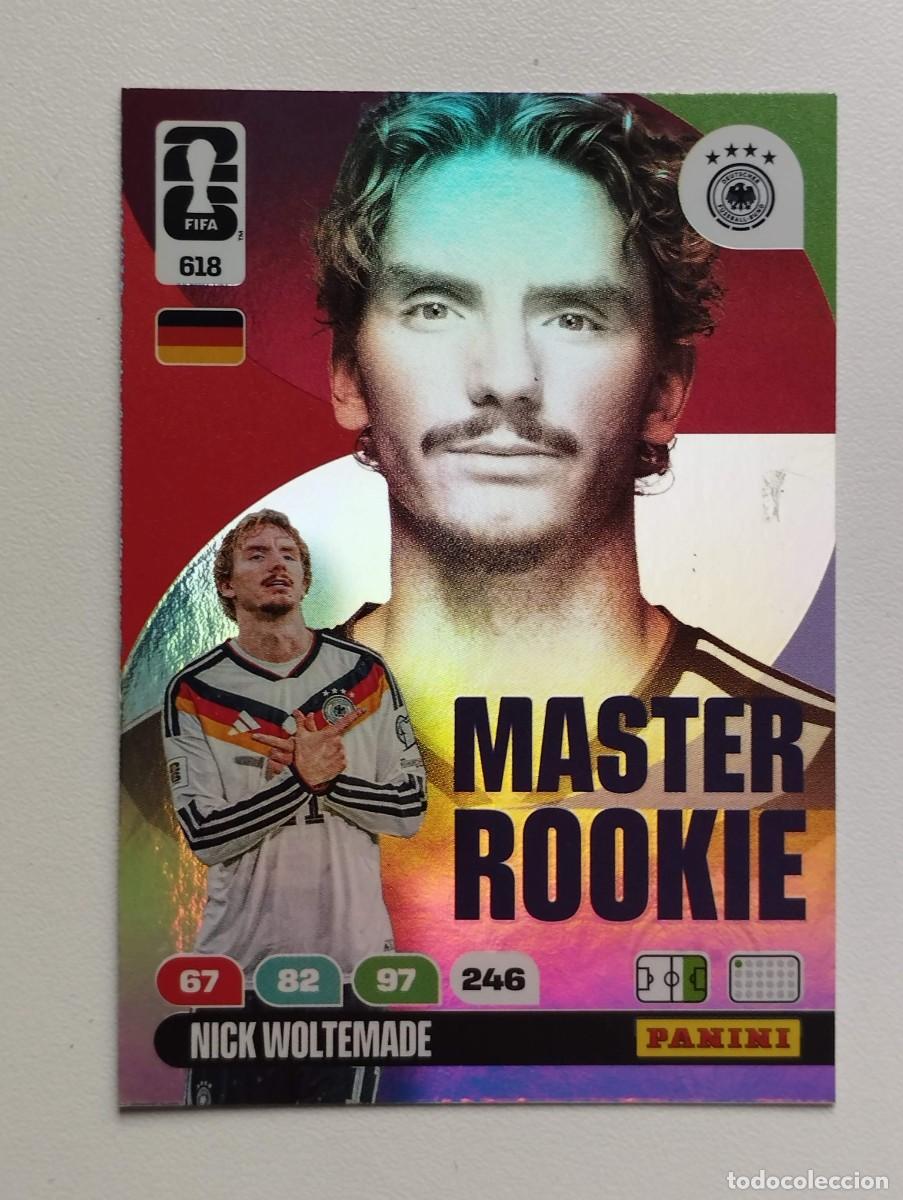 Cromos de F&uacute;tbol: CROMO CARD ADRENALYN MUNDIAL WORLD CUP 2026 MASTER ROOKIE 618 NICK WOLTEMADE ALEMANIA