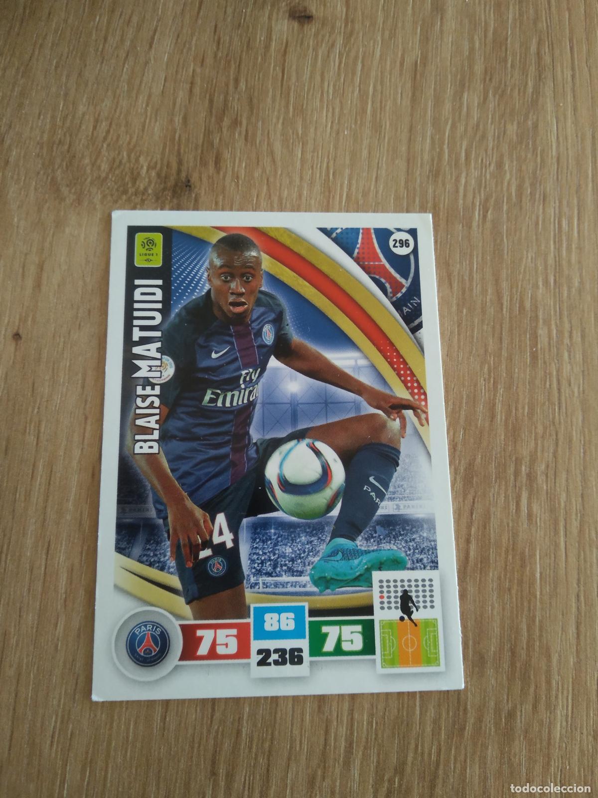 Cromos de F&uacute;tbol: 296 MATUIDI PSG CROMO FUTBOL PANINI LIGA FRANCIA 2016-2017 FOOT LIGUE 1 ADRENALYN 16-17