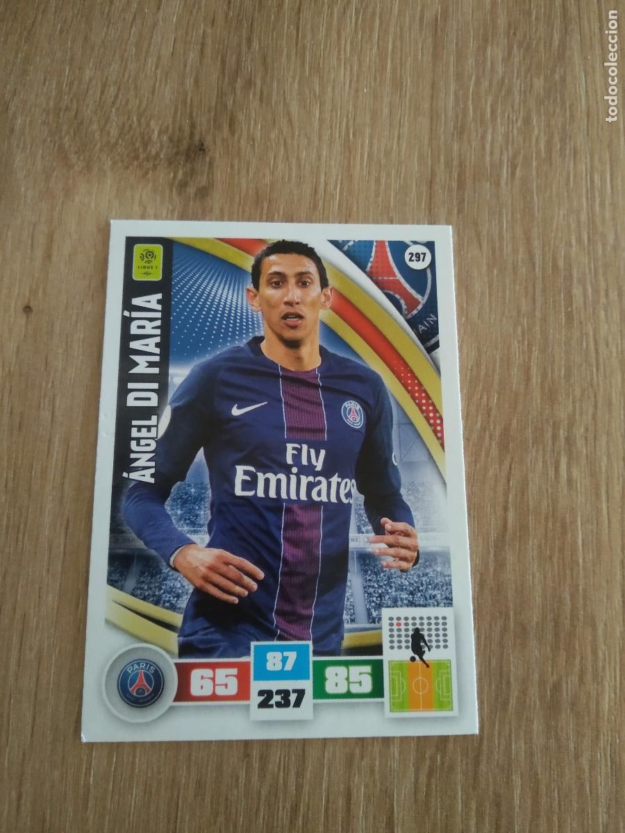 Cromos de F&uacute;tbol: 297 DI MARIA PSG CROMO FUTBOL PANINI LIGA FRANCIA 2016-2017 FOOT LIGUE 1 ADRENALYN 16-17