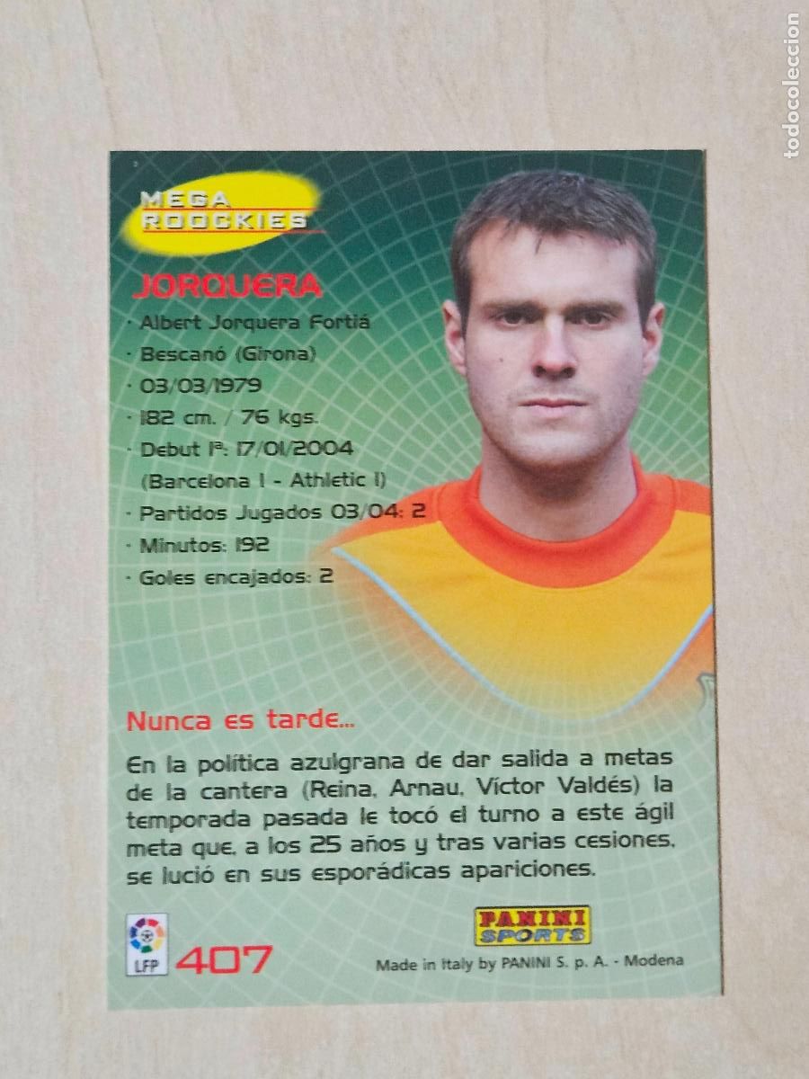 Cromos de F&uacute;tbol: CROMO N&ordm; 407 JORQUERA - MEGACRACKS 2004 05 - MEGA ROOKIES
