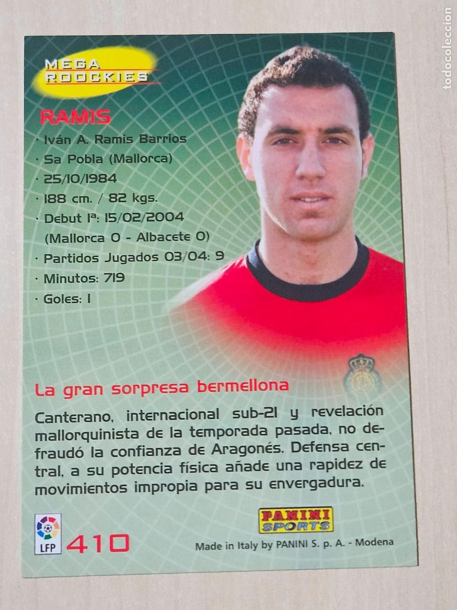 Cromos de F&uacute;tbol: CROMO N&ordm; 410 RAMIS - MEGACRACKS 2004 05 - MEGA ROOKIES