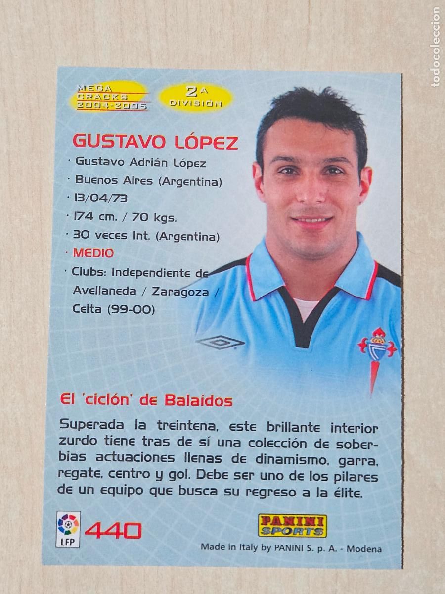 Cromos de F&uacute;tbol: CROMO N&ordm; 440 GUSTAVO LOPEZ - MEGACRACKS 2004 05 - REAL CELTA