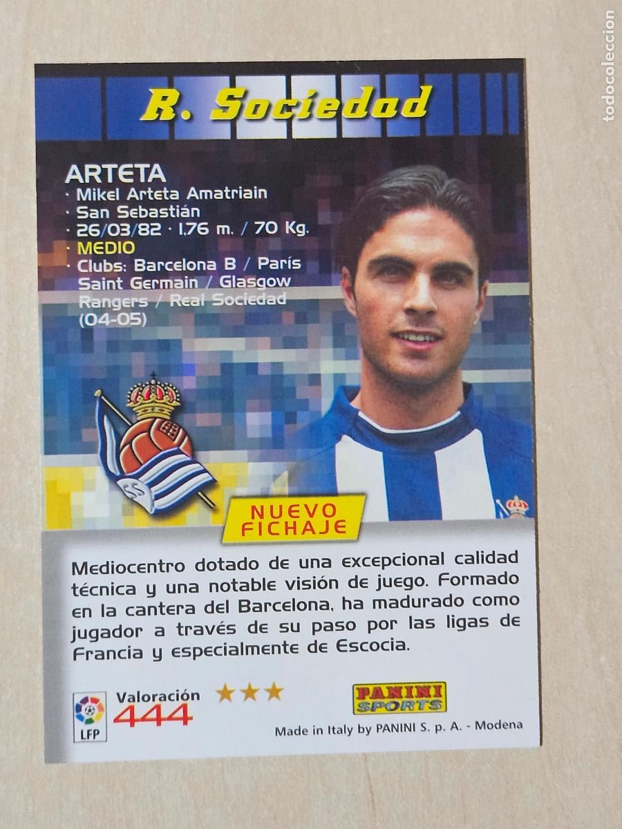 Cromos de F&uacute;tbol: CROMO N&ordm; 444 ARTETA - MEGACRACKS 2004 05 - NUEVO FICHAJE