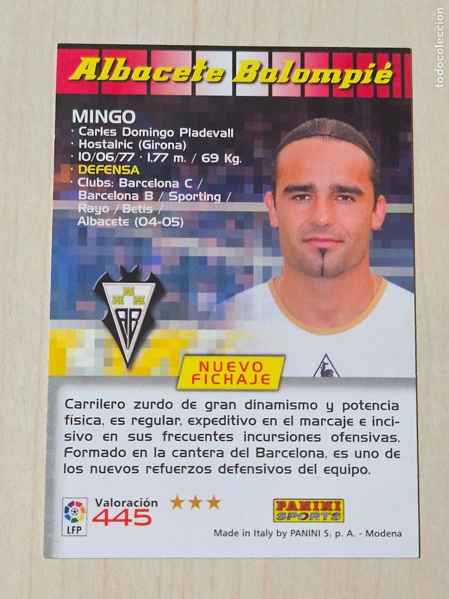 Cromos de F&uacute;tbol: CROMO N&ordm; 445 MINGO - MEGACRACKS 2004 05 - NUEVO FICHAJE