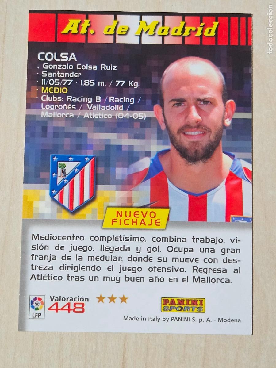Cromos de F&uacute;tbol: CROMO N&ordm; 448 COLSA - MEGACRACKS 2004 05 - NUEVO FICHAJE