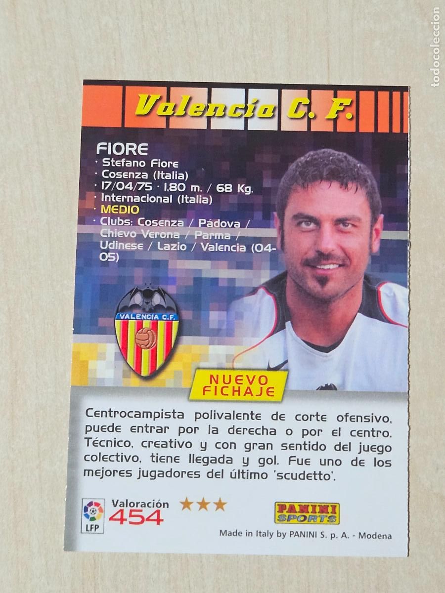 Cromos de F&uacute;tbol: CROMO N&ordm; 454 FIORE - MEGACRACKS 2004 05 - NUEVO FICHAJE