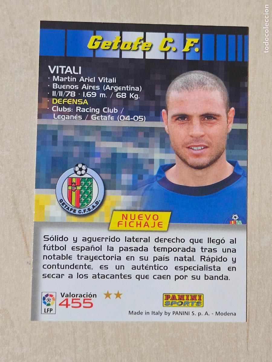 Cromos de F&uacute;tbol: CROMO N&ordm; 455 VITALI - MEGACRACKS 2004 05 - NUEVO FICHAJE