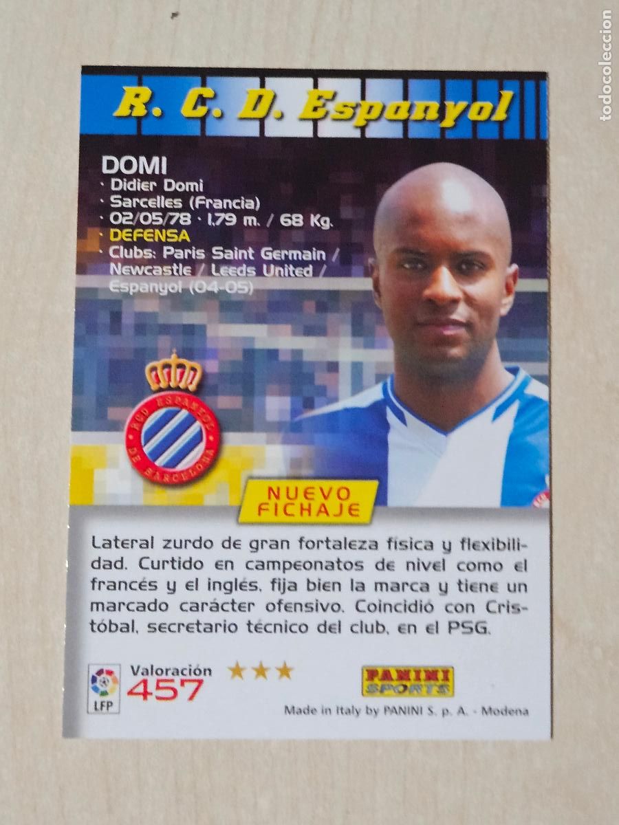 Cromos de F&uacute;tbol: CROMO N&ordm; 457 DOMI - MEGACRACKS 2004 05 - NUEVO FICHAJE