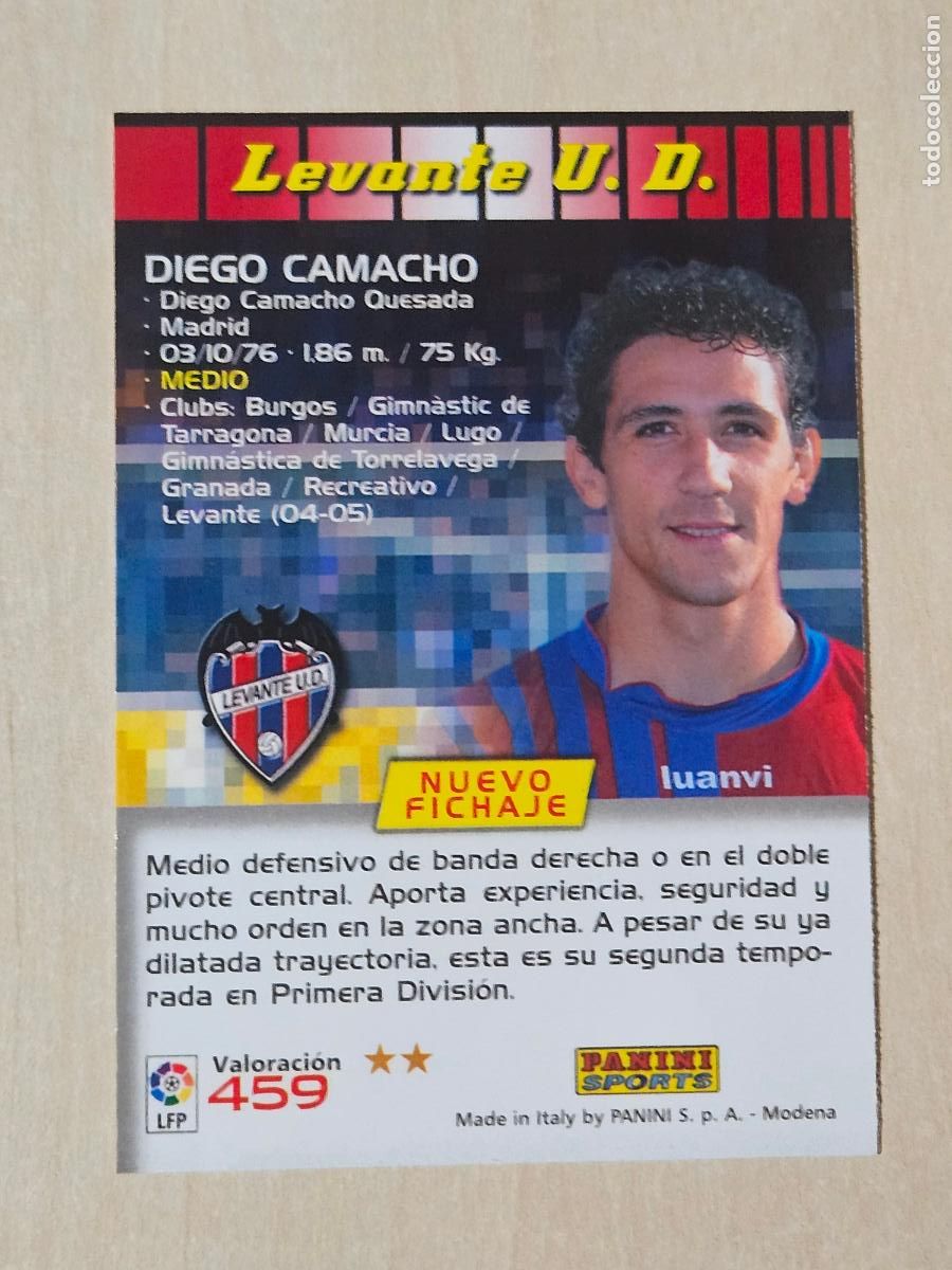 Cromos de F&uacute;tbol: CROMO N&ordm; 459 DIEGO CAMACHO - MEGACRACKS 2004 05 - NUEVO FICHAJE