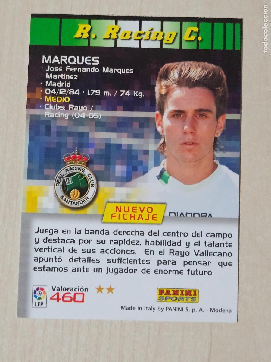 Cromos de F&uacute;tbol: CROMO N&ordm; 460 MARQUES - MEGACRACKS 2004 05 - NUEVO FICHAJE