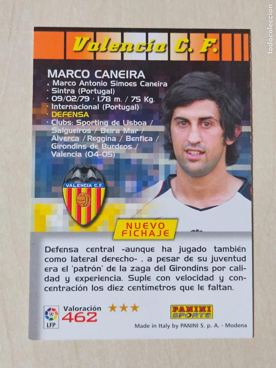 Cromos de F&uacute;tbol: CROMO N&ordm; 462 MARCO CANEIRA - MEGACRACKS 2004 05 - NUEVO FICHAJE