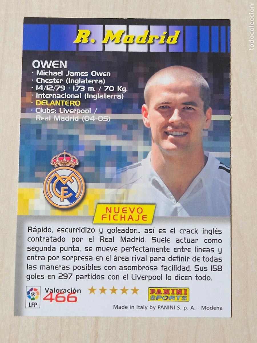 Fu&szlig;ball-Sticker: CROMO N&ordm; 466 OWEN - MEGACRACKS 2004 05 - NUEVO FICHAJE