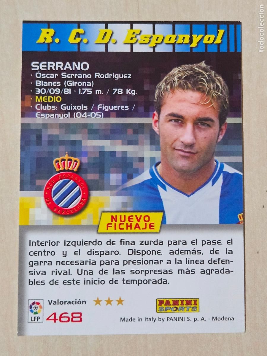 Fu&szlig;ball-Sticker: CROMO N&ordm; 468 SERRANO - MEGACRACKS 2004 05 - NUEVO FICHAJE