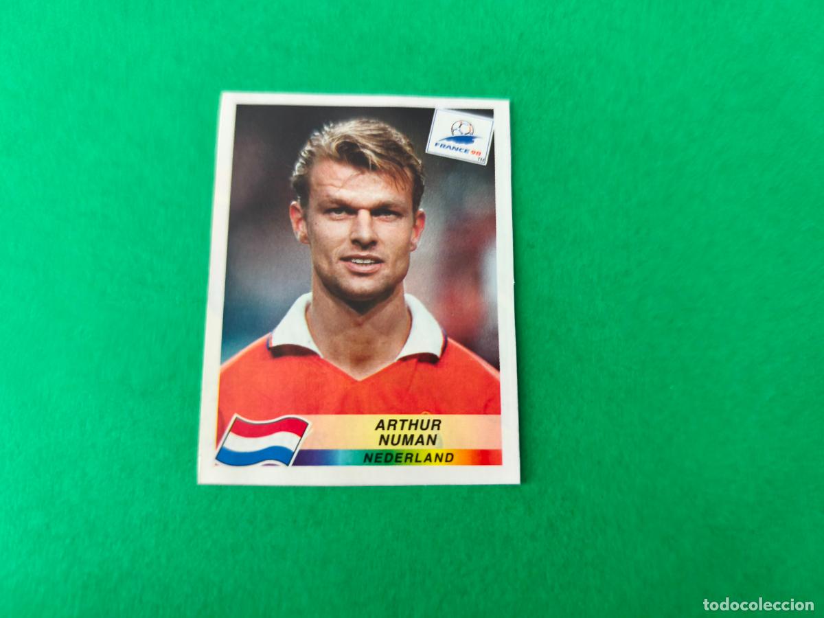 Fu&szlig;ball-Sticker: CROMO FUTBOL ARTHUR NUMAN HOLANDA RECORTADO N&ordm; 306 MUNDIAL FRANCIA 98 1998 PANINI