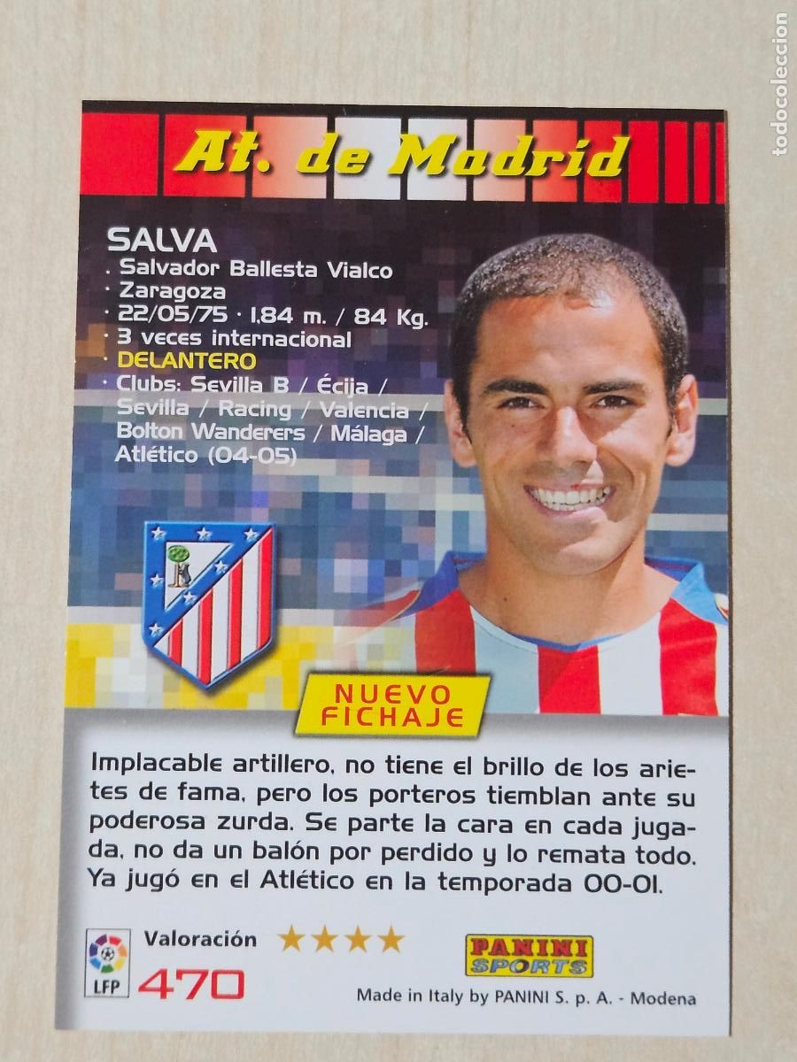 Cromos de F&uacute;tbol: CROMO N&ordm; 470 SALVA - MEGACRACKS 2004 05 - NUEVO FICHAJE
