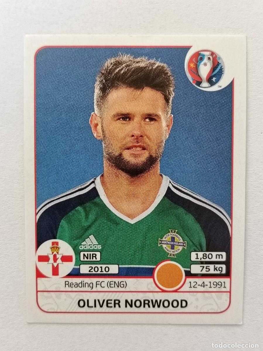 Football Stickers: #340 OLIVER NORWOOD (IRLANDA NORTE) EURO FRANCIA 2016 PANINI