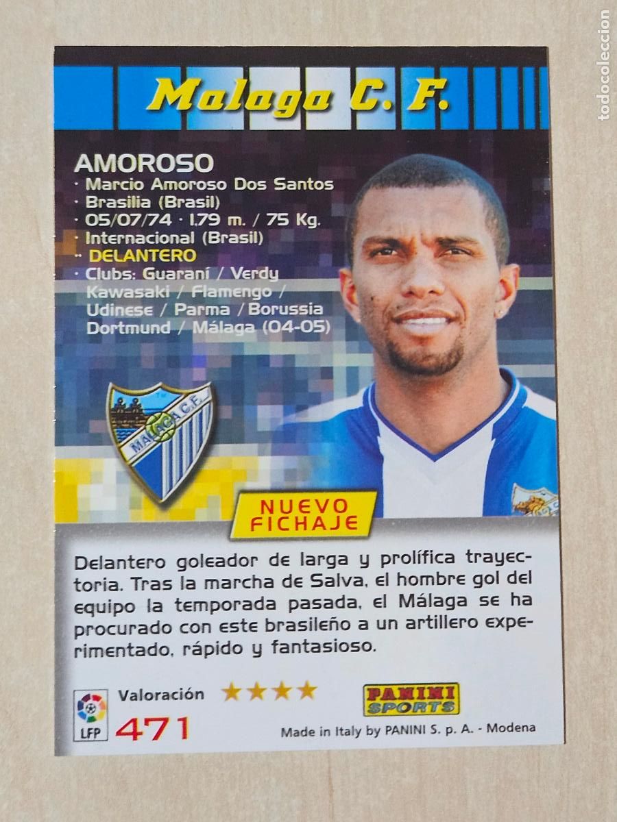 Football Stickers: CROMO N&ordm; 471 AMOROSO - MEGACRACKS 2004 05 - NUEVO FICHAJE