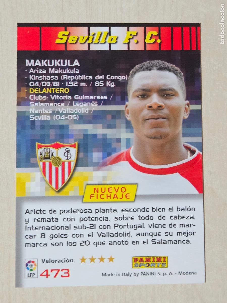 Football Stickers: CROMO N&ordm; 473 MAKUKULA - MEGACRACKS 2004 05 - NUEVO FICHAJE