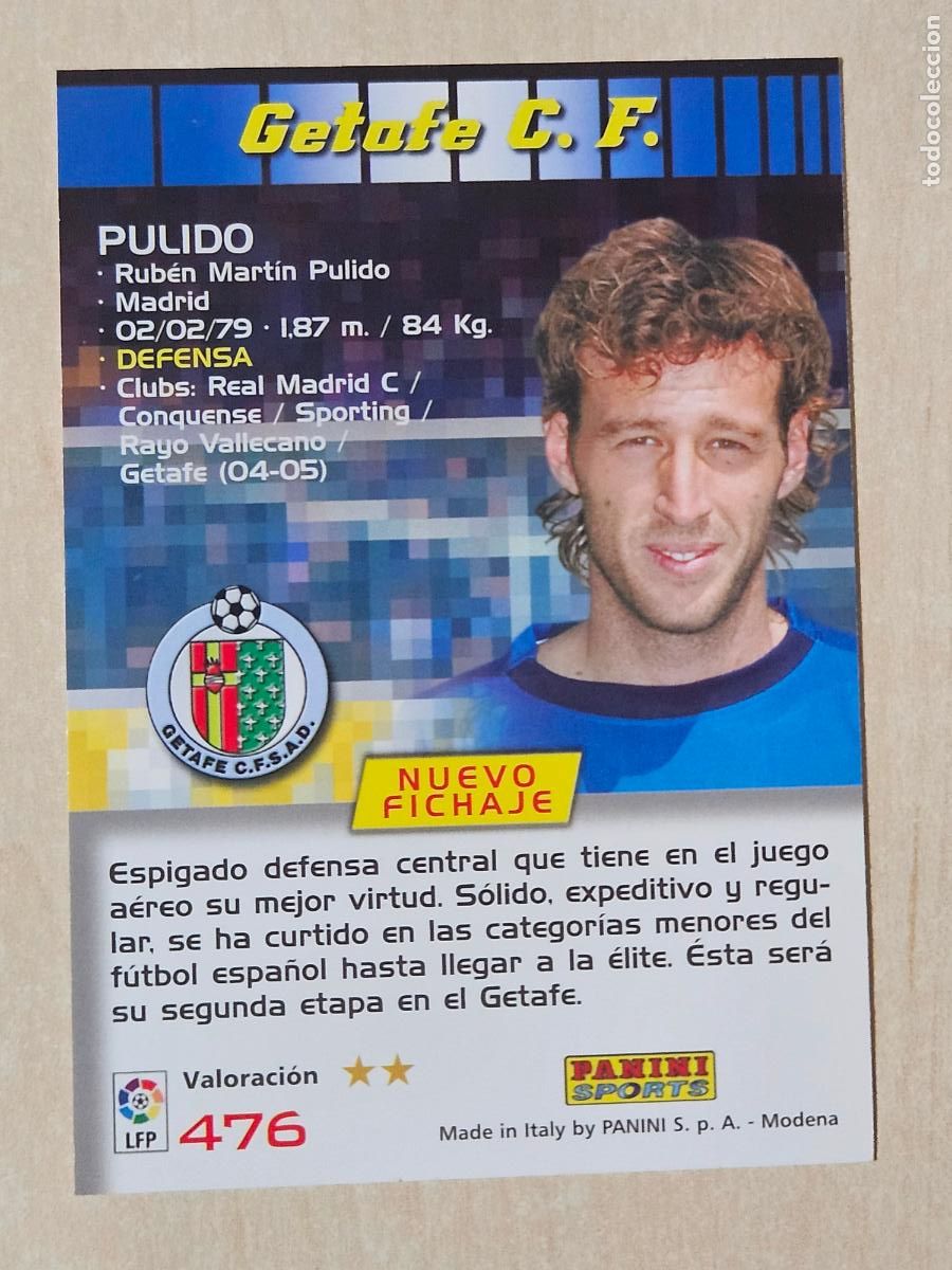 Football Stickers: CROMO N&ordm; 476 PULIDO - MEGACRACKS 2004 05 - NUEVO FICHAJE