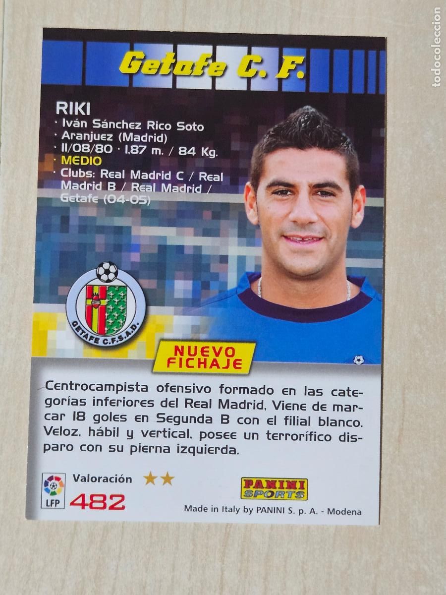 Football Stickers: CROMO N&ordm; 482 RIKI - MEGACRACKS 2004 05 - NUEVO FICHAJE