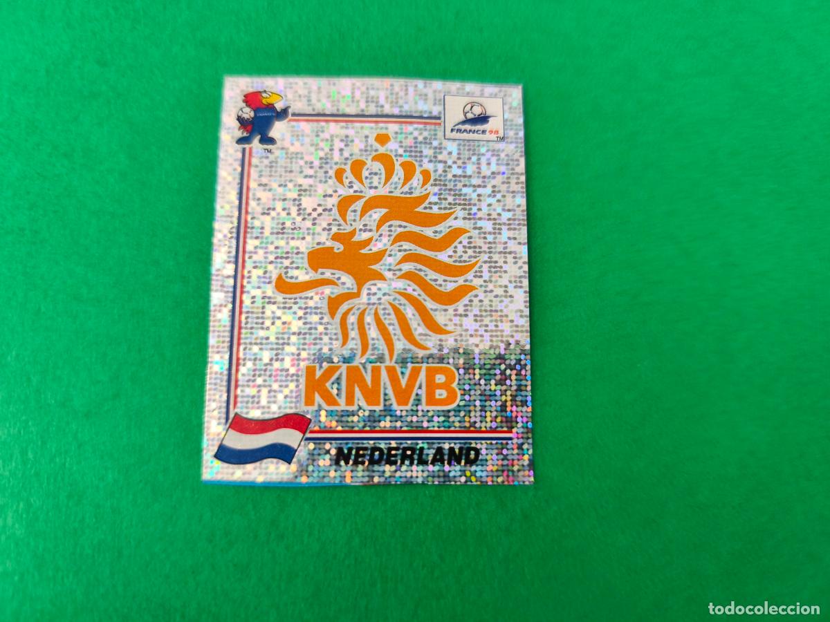 Cromos de F&uacute;tbol: CROMO FUTBOL ESCUDO HOLANDA RECORTADO N&ordm; 300 MUNDIAL FRANCIA 98 1998 PANINI