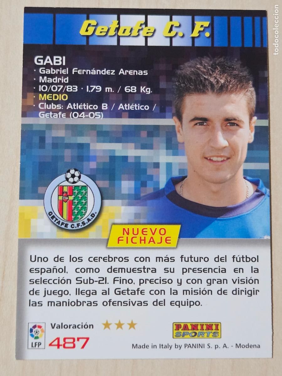 Cromos de F&uacute;tbol: CROMO N&ordm; 487 GABI - MEGACRACKS 2004 05 - NUEVO FICHAJE