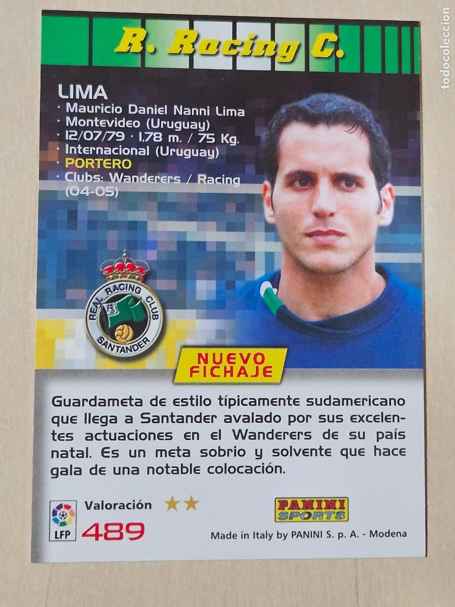 Cromos de F&uacute;tbol: CROMO N&ordm; 489 LIMA - MEGACRACKS 2004 05 - NUEVO FICHAJE