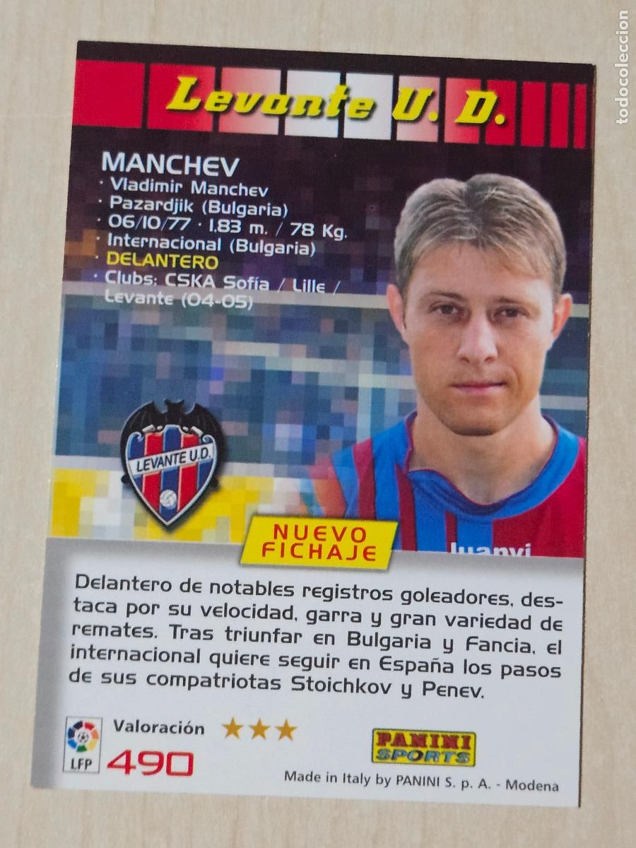 Football Stickers: CROMO N&ordm; 490 MANCHEV - MEGACRACKS 2004 05 - NUEVO FICHAJE