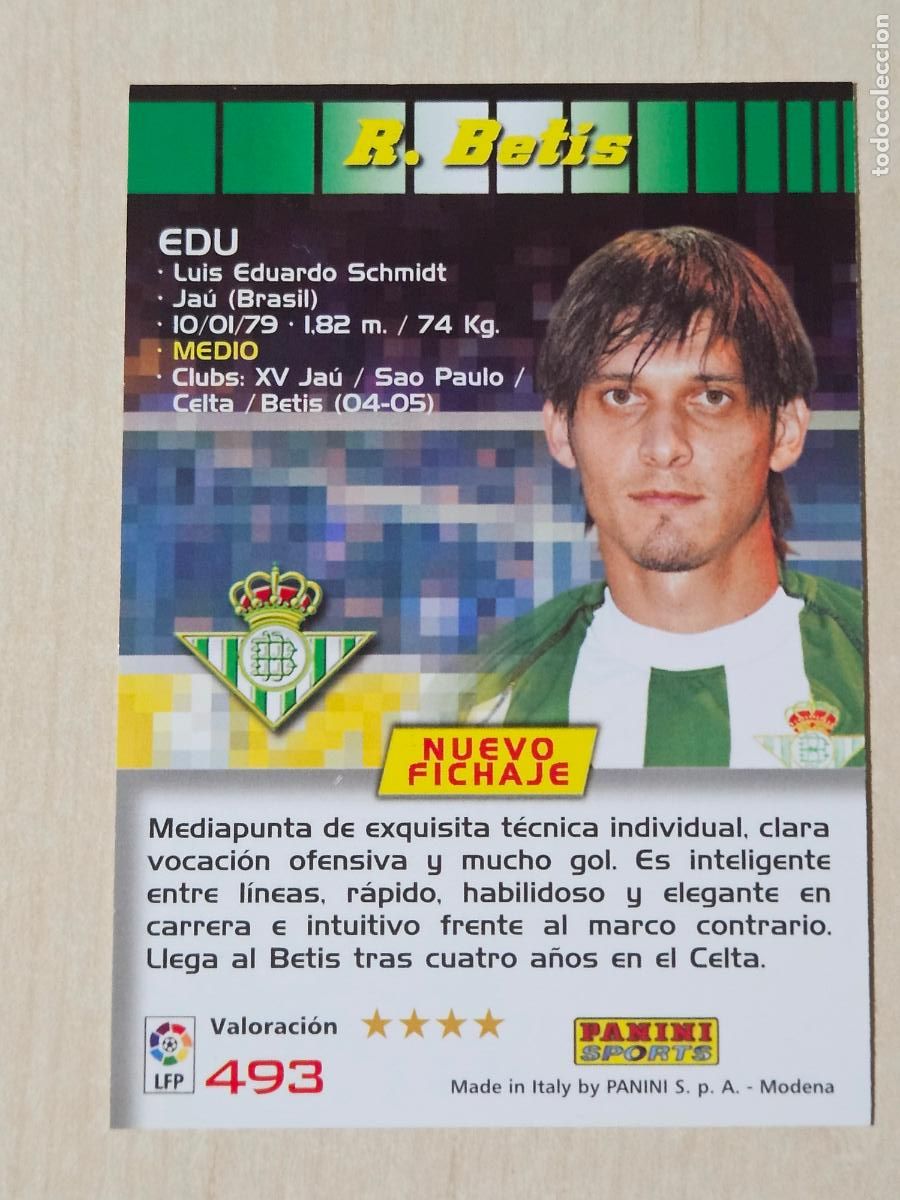 Football Stickers: CROMO N&ordm; 493 EDU - MEGACRACKS 2004 05 - NUEVO FICHAJE