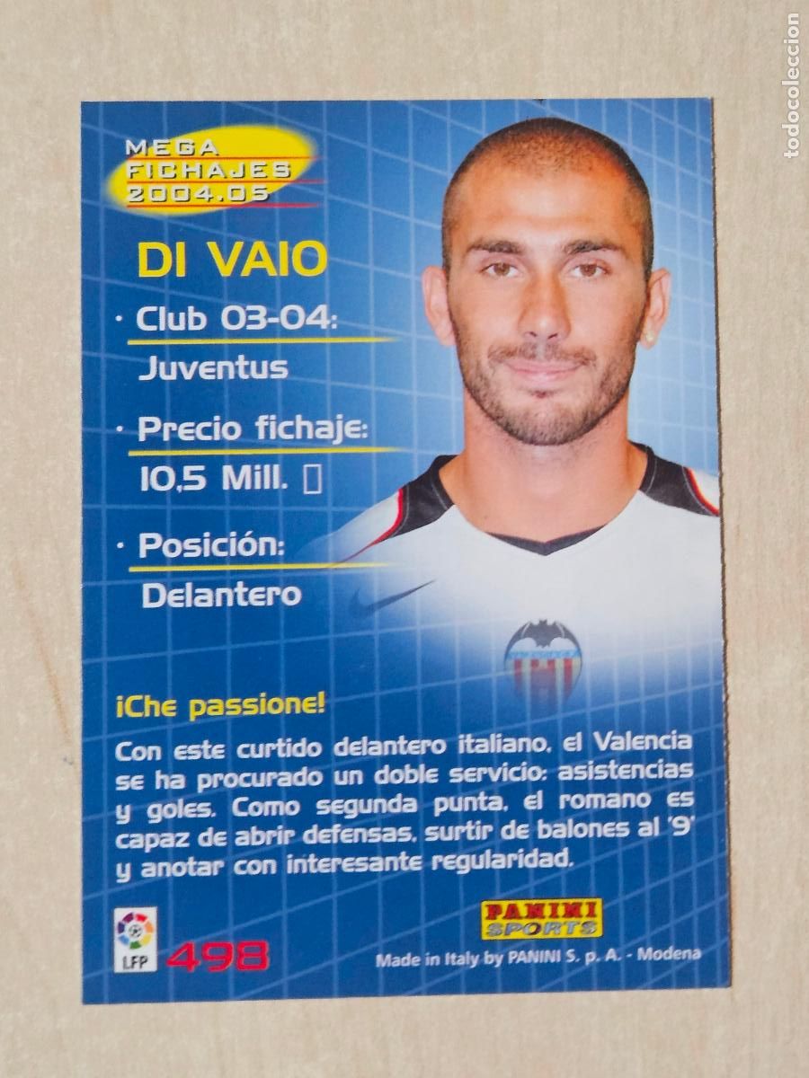 Fu&szlig;ball-Sticker: CROMO N&ordm; 498 DI VAIO - MEGACRACKS 2004 05 - NUEVO MEGA FICHAJE