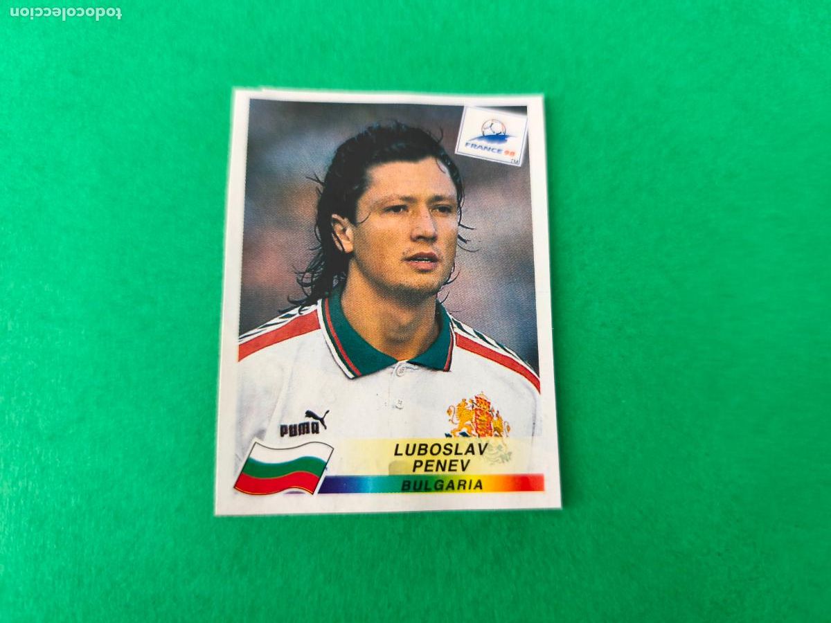 Fu&szlig;ball-Sticker: CROMO FUTBOL LUBOSLAV PENEV BULGARIA RECORTADO N&ordm; 297 MUNDIAL FRANCIA 98 1998 PANINI
