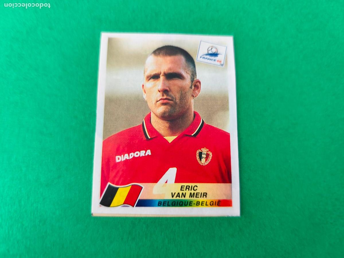 Cromos de F&uacute;tbol: CROMO FUTBOL ERIC VAN MEIR BELGICA RECORTADO N&ordm; 321 MUNDIAL FRANCIA 98 1998 PANINI