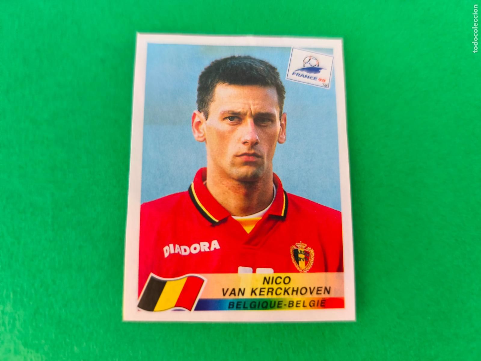 Cromos de F&uacute;tbol: CROMO FUTBOL NICO VAN KERCKHOVEN BELGICA RECORTADO N&ordm; 329 MUNDIAL FRANCIA 98 1998 PANINI