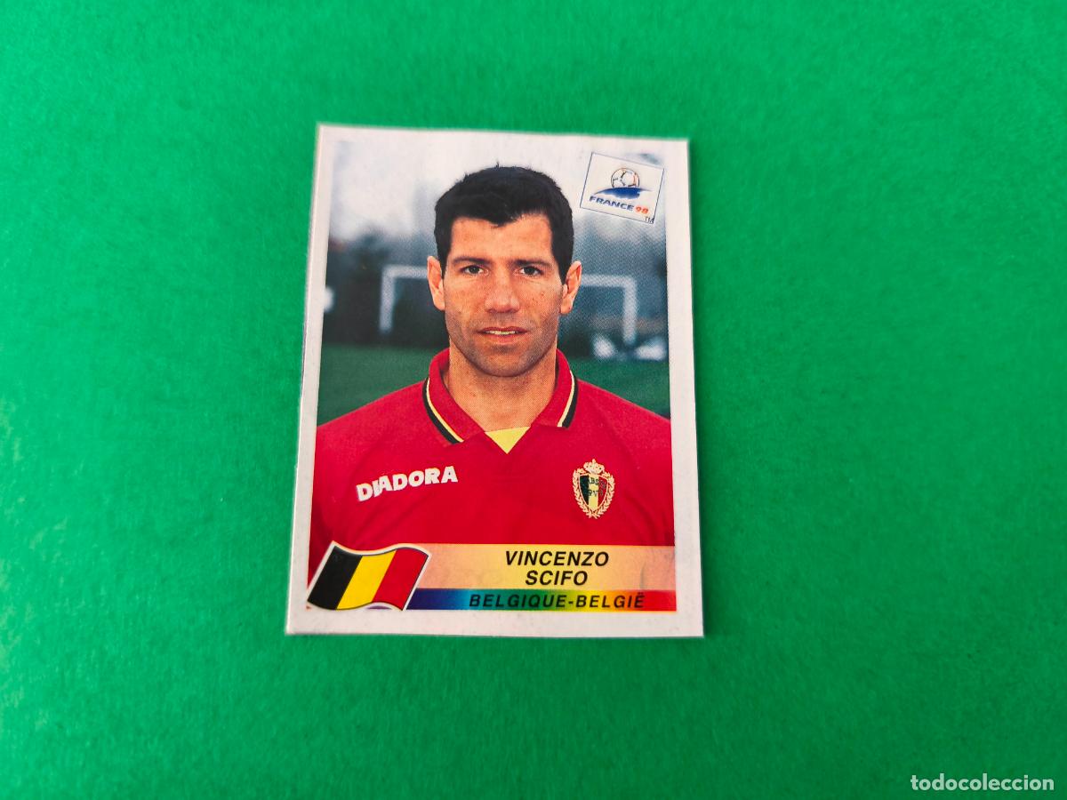 Cromos de F&uacute;tbol: CROMO FUTBOL VINCENZO SCIFO BELGICA RECORTADO N&ordm; 327 MUNDIAL FRANCIA 98 1998 PANINI