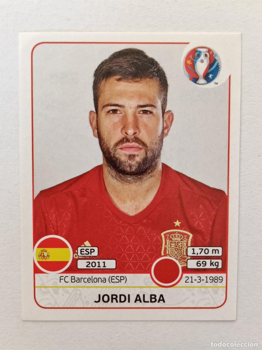 Cromos de Futebol: #358 JORDI ALBA (ESPA&Ntilde;A) EURO FRANCIA 2016 PANINI