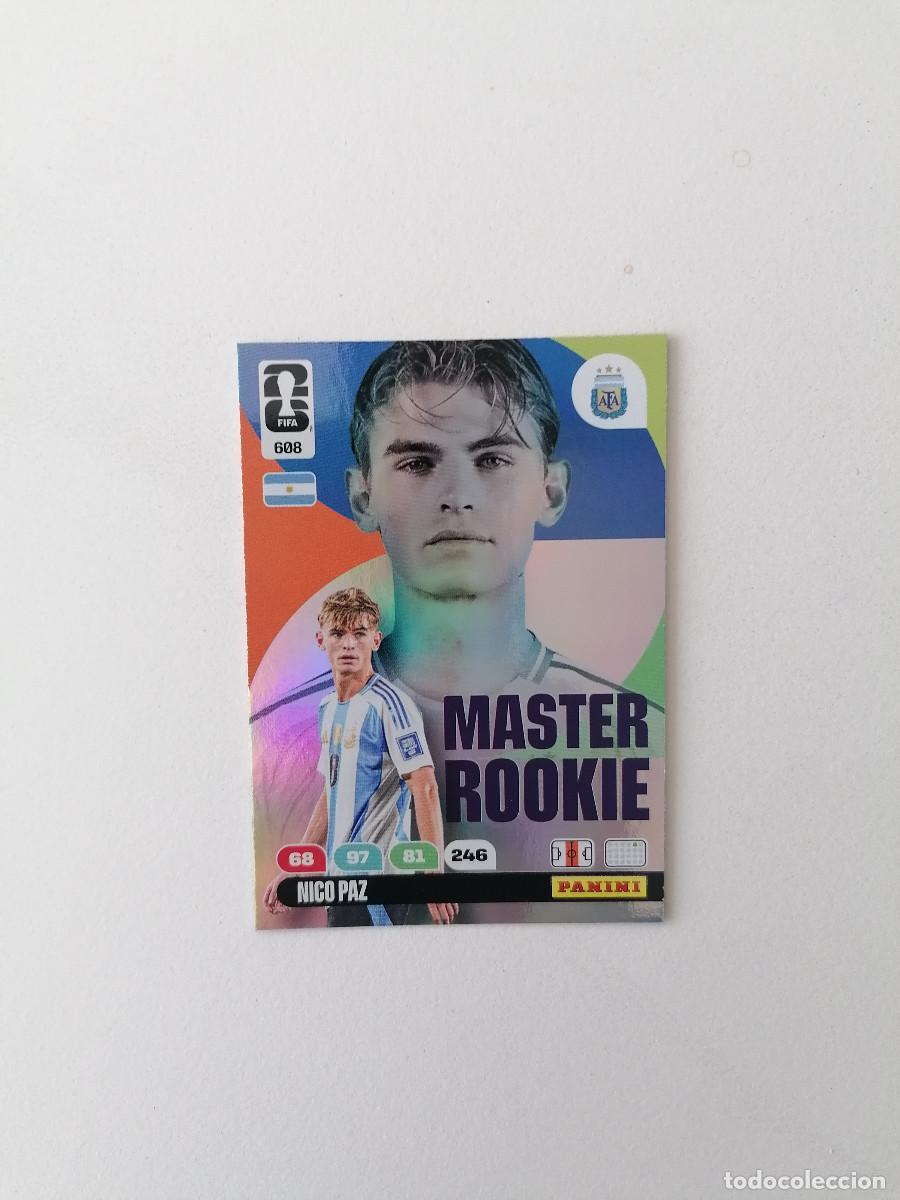 Cromos de F&uacute;tbol: 608 NICO PAZ Master Rookie World Cup 2026 Adrenalyn XL Panini