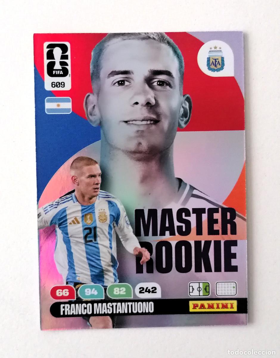 Cromos de F&uacute;tbol: 609 MASTANTUONO MASTER ROOKIE ADRENALYN MUNDIAL FIFA WORLD CUP 2026 PANINI