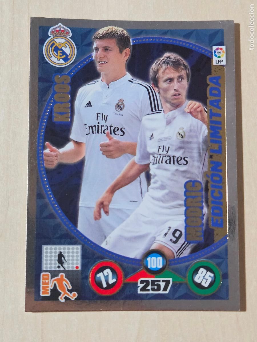 Cromos de F&uacute;tbol: FICHA KROOS/MODRIC - ADRENALYN 14 15 - PANINI 2014 -15 - CROMO - EDICION LIMITADA