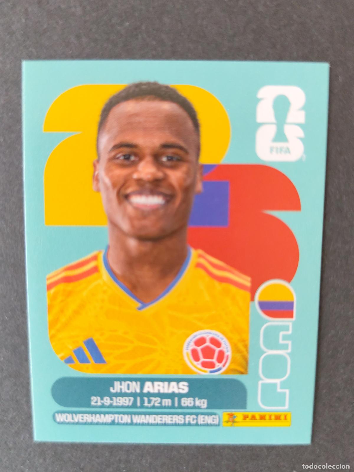 Cromos de F&uacute;tbol: COL17 JHON ARIAS 17 COLOMBIA MUNDIAL FIFA WORLD CUP 2026 STICKER PANINI SIN PEGAR
