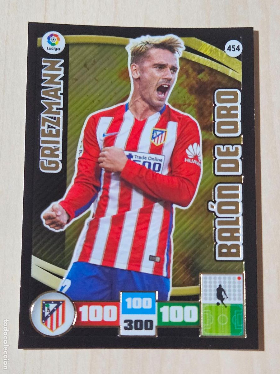 Football Stickers: FICHA N&ordm; 454 GRIEZMANN - ADRENALYN 15 16 - PANINI 2015 - 16 - CROMO - BALON DE ORO
