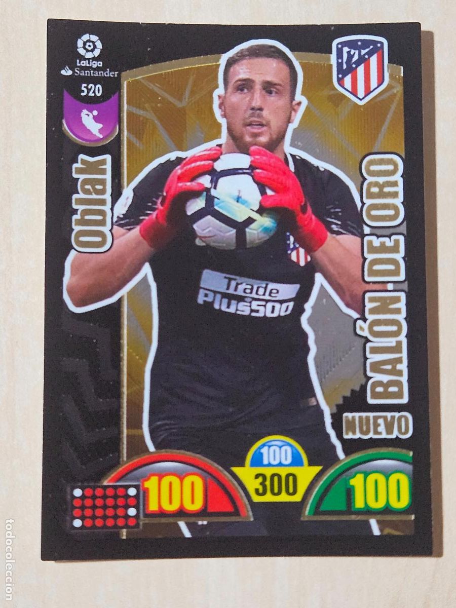 Football Stickers: FICHA N&ordm; 520 OBLAK - ADRENALYN 17 18 - PANINI 2017 - 18 - CROMO - NUEVO BALON DE ORO