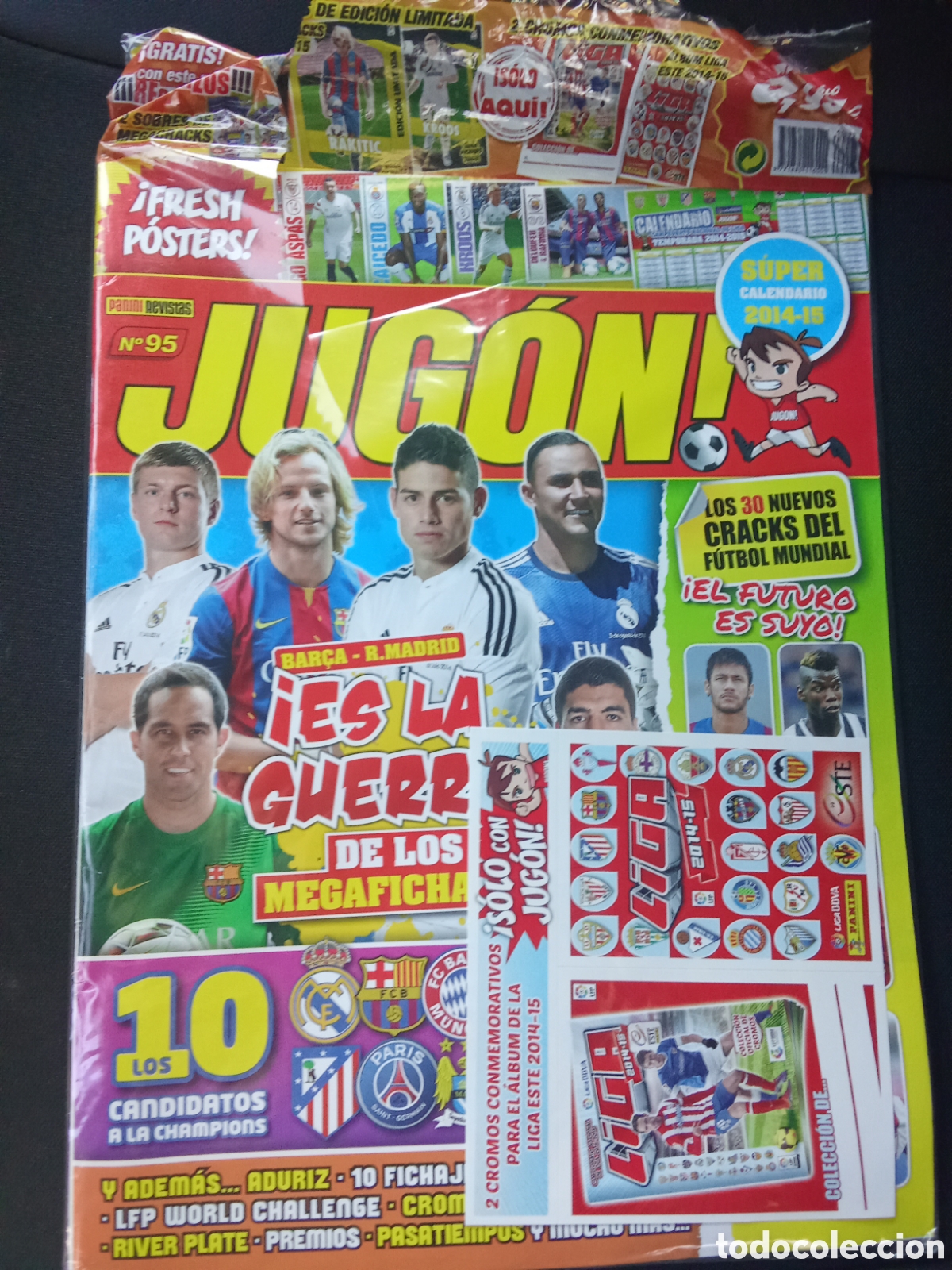 Football Stickers: REVISTA JUGON 95 CROMO CONMEMORATIVO LIGA ESTE 2014 2015 14-15