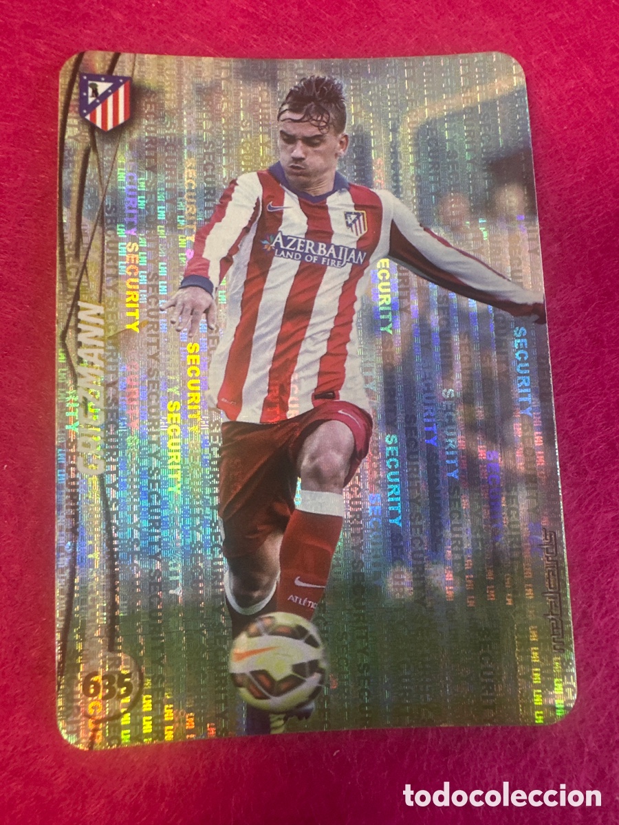 Cromos de F&uacute;tbol: 635 GRIEZMANN (AT.MADRID) TOP VERSI&Oacute;N SECURITY MUNDICROMO 2015 14 15 METALCARD
