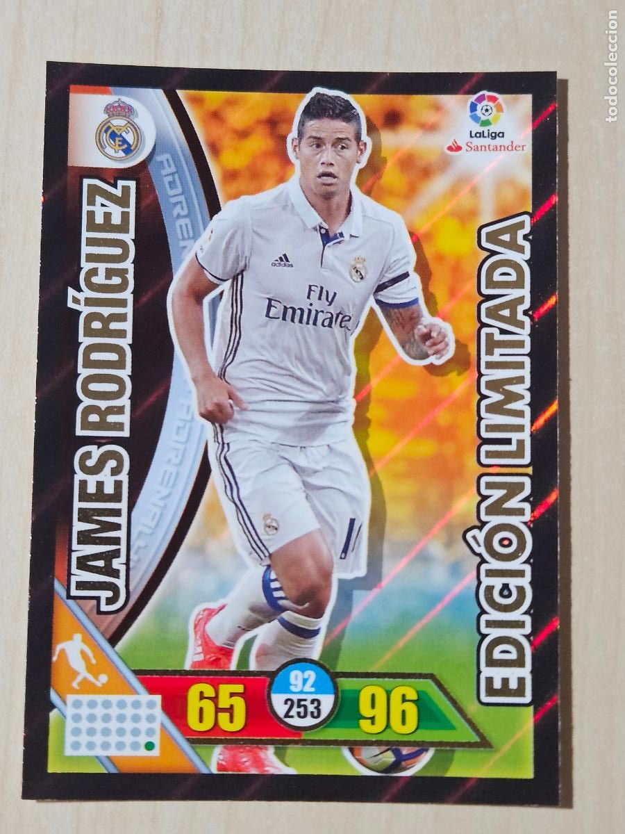 Fu&szlig;ball-Sticker: FICHA JAMES RODRIGUEZ - ADRENALYN 16 17 - PANINI 2016 - 17 - CROMO - EDICION LIMITADA